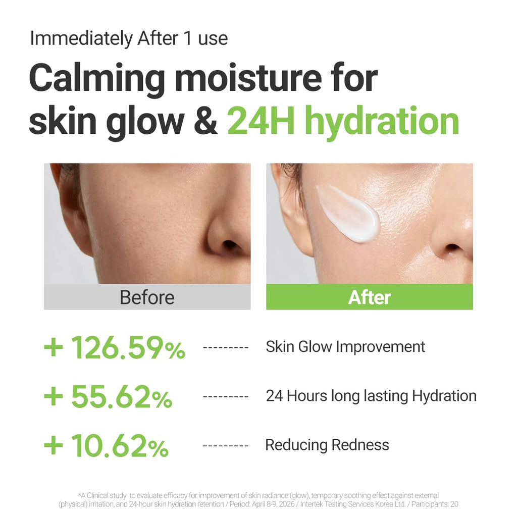 Calming Lotus Cream - Lightweight Hydrating and Soothing Moisturizer for Sensitive Skin with 75% Lotus Water Extract and Niacinamide for Anti-Aging - Vegan Korean Skincare (2.03 Fl Oz)