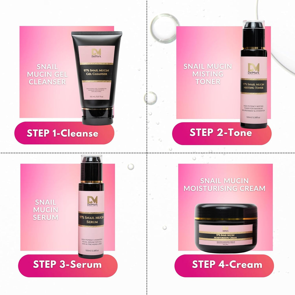 Snail Mucin 97% Daily Face Moisturizer Cream 100ML - Hydrating, Repairing, and Illuminating Korean Formula for Smooth, Healthy Skin