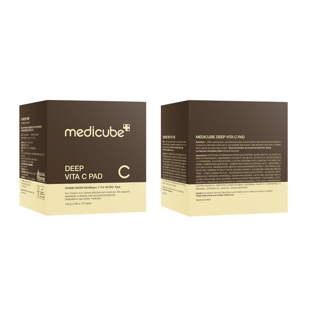 Deep Vita C Facial Toner Pads for Uneven Skin Tone Treatment