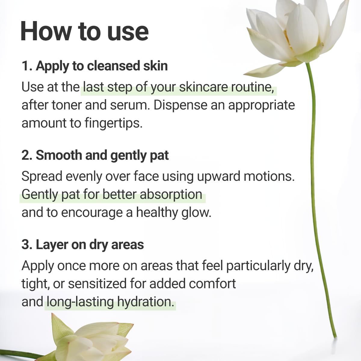 Calming Lotus Cream - Lightweight Hydrating and Soothing Moisturizer for Sensitive Skin with 75% Lotus Water Extract and Niacinamide for Anti-Aging - Vegan Korean Skincare (2.03 Fl Oz)