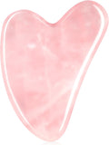 Gua Sha Facial Tools Rose Quartz Guasha Tools for Face & Eye Gua Sha Stone Skin Care Body Tighten Skin Massage Tools for Puffiness Reducing & Jawline Sculpting Face Stone Gua Sha Tools (Pink)