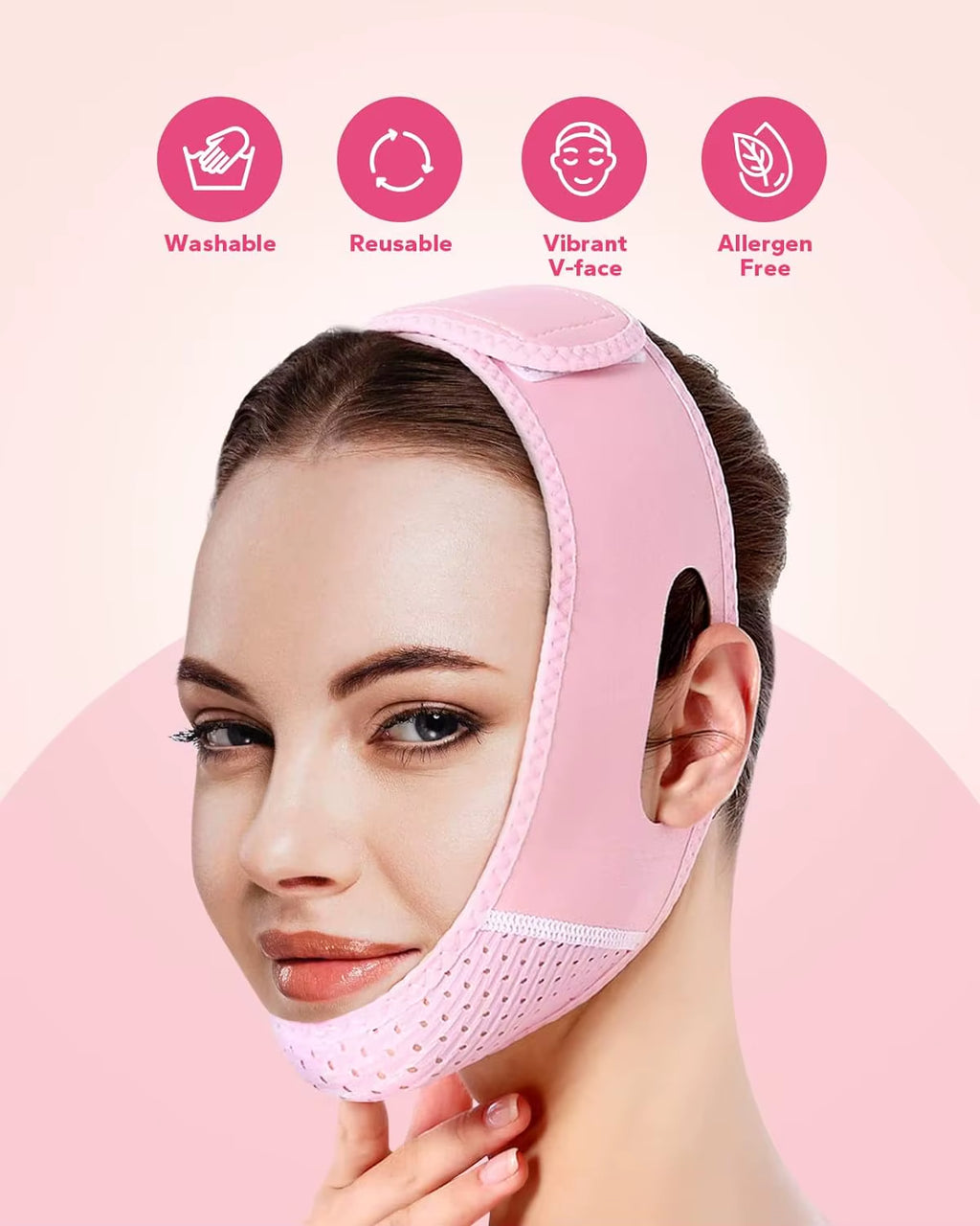 Reusable Face Strap, V Line Mask, Double Chin Reducer, Chin up Patch, Chin Strap, V Shaped Belt, V Shaped Face Mask for Sagging