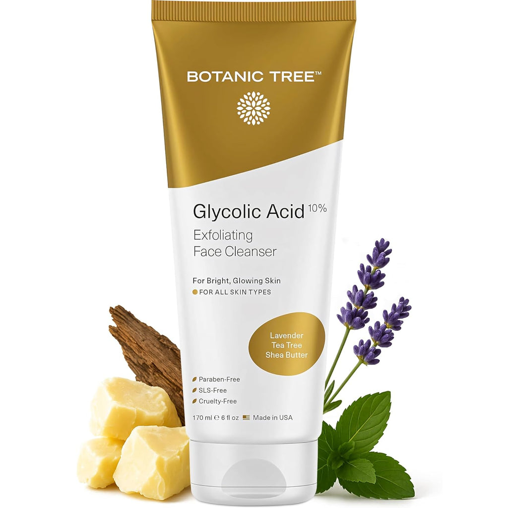 Glycolic Acid Facial Cleanser and Scrub - 10% AHA and Salicylic Acid - 6 Fl. Oz